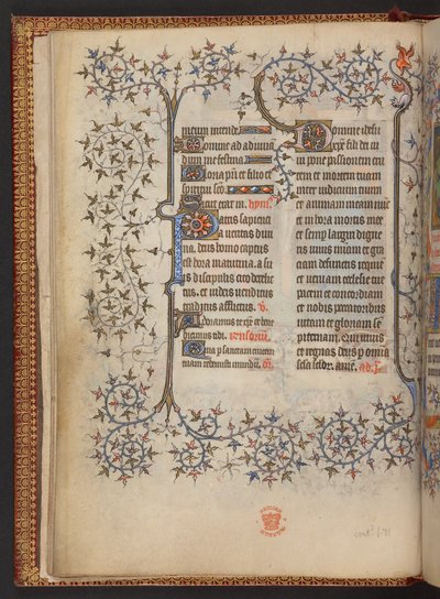 La première feuille des Heures de la Croix, Livre d