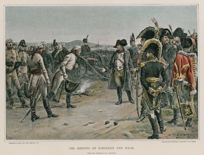 La rencontre de Napoléon et Mack - French School