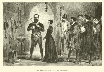 La mère de Johannes Kepler et le bourreau - French School
