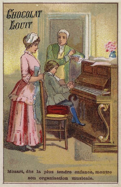 Le très jeune Mozart montrant ses talents musicaux - French School