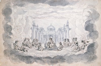 Scène de théâtre, fin XVIIe siècle - French School