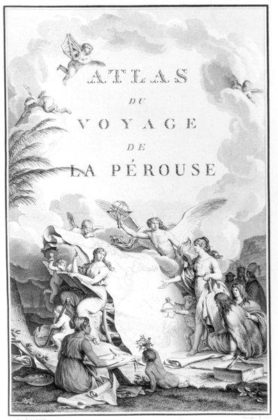 Page de titre de Atlas du Voyage de La Perouse publié vers 1797 - French School