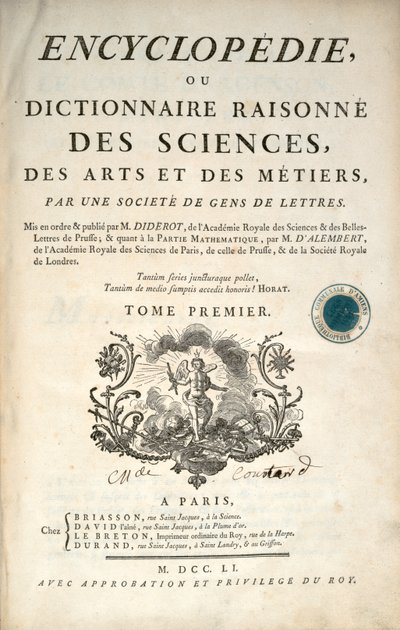 Page de titre du premier volume de l