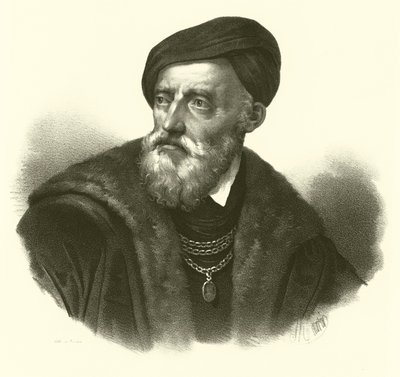 Tiziano Vecelli ou Tiziano Vecellio, connu en anglais sous le nom de Titien, portrait - French School