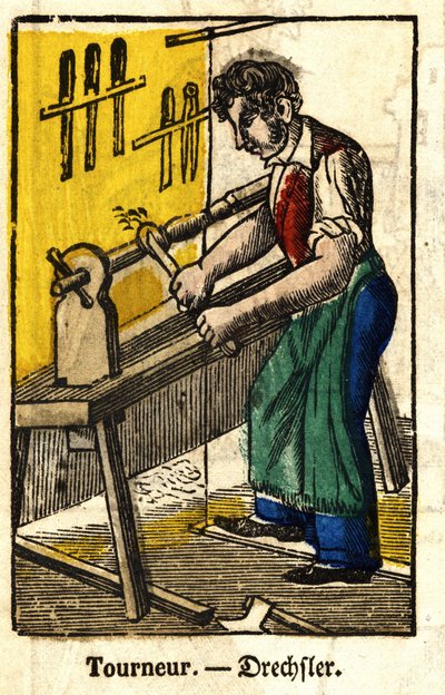 Tourneur - Série sur les métiers. Image d