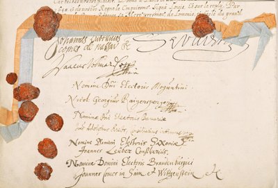 Traité de Westphalie, signé à Münster 24 octobre 1648 - French School