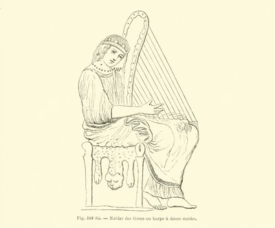 Harpe grecque à douze cordes - French School