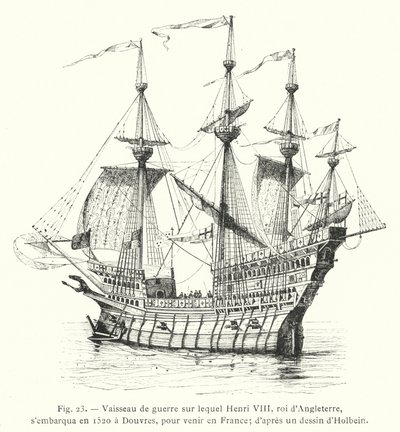 Vaisseau de guerre sur lequel Henri VIII, roi d