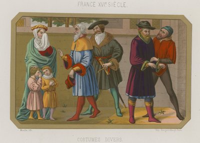 Diverses modes de la France du XVIe siècle - French School
