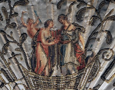 Vénus et Junon, détail de la feuille de soie d