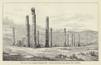 Vue des vestiges de la salle hypostyle - French School