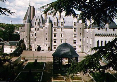 Vue de la façade ouest du château restauré construit vers 1465 pour Jean Bourré, ministre de Louis XI de France - French School