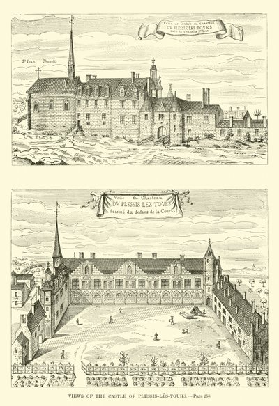Vues du Château de Plessis-les-Tours - French School
