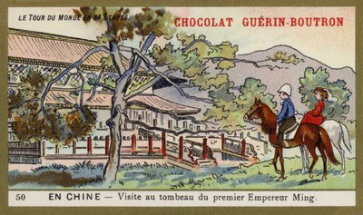 Visite à la tombe du premier empereur Ming, Chine - French School