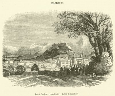 Vue de Salzbourg, en Autriche - French School