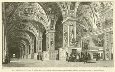 Vue de la Bibliothèque du Vatican au dix-huitième siècle - French School
