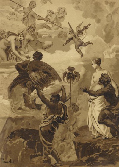 Vulcain donnant à Vénus les armes qu