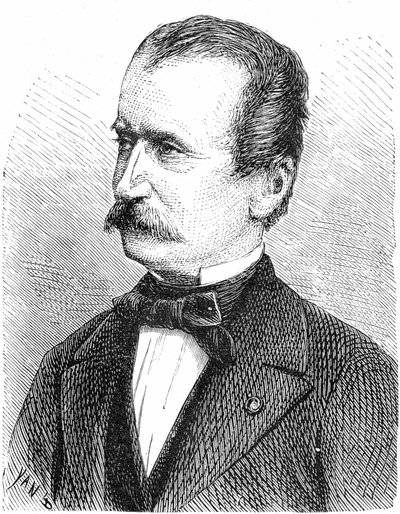 Wilhelm von Engerth (1814-1884), ingénieur autrichien, gravure - French School