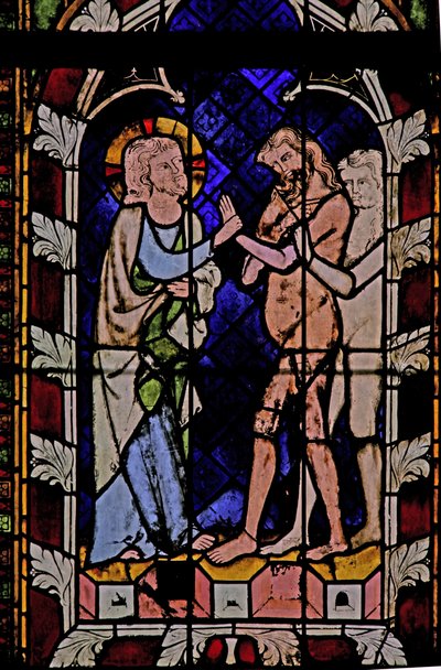 Fenêtre N-chapA représentant le Christ à la Descente aux Enfers - French School