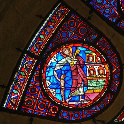 Fenêtre Ww représentant Saint Pierre avec la clé du ciel - French School