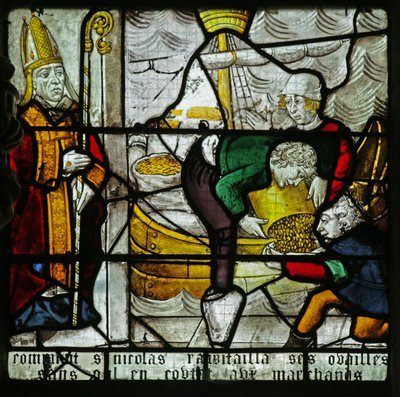 Saint Nicolas et le miracle du blé - French School