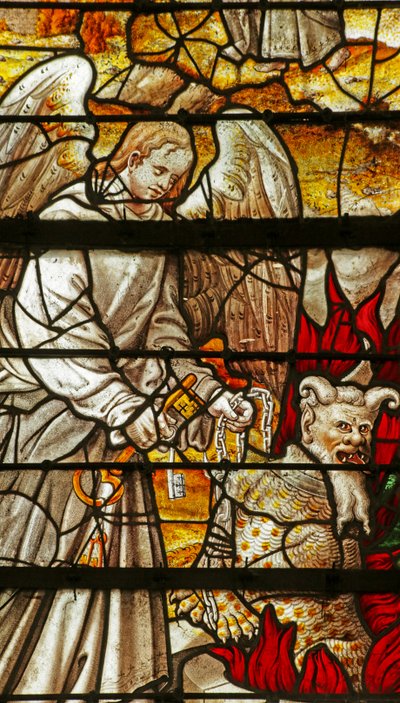 Scène du Livre de la Révélation : Ange avec la clé de l