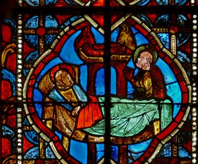 Fenêtre s1 représentant la Nativité - French School