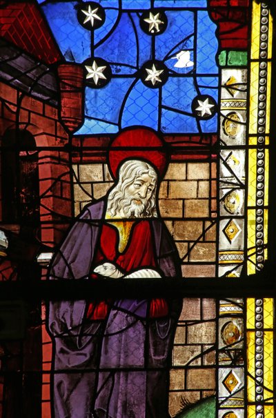 Fenêtre w0 représentant Joachim avec une de ses brebis - French School