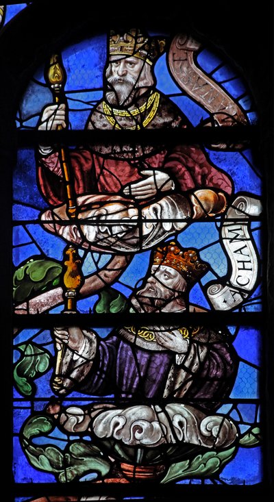 Fenêtre w10 représentant le roi Manassé et le roi Amon sur l