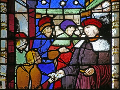 Fenêtre w10 représentant Saint Augustin écrivant une lettre admonestant Boniface pour s