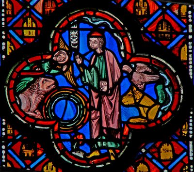 La vision des quatre créatures vivantes et des roues dans les roues - French School