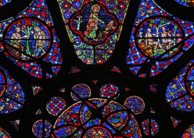 Fenêtre w115 représentant Dieu le Créateur : scènes d