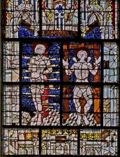 Fenêtre w115 représentant Saint Sébastien et Saint Quentin - French School
