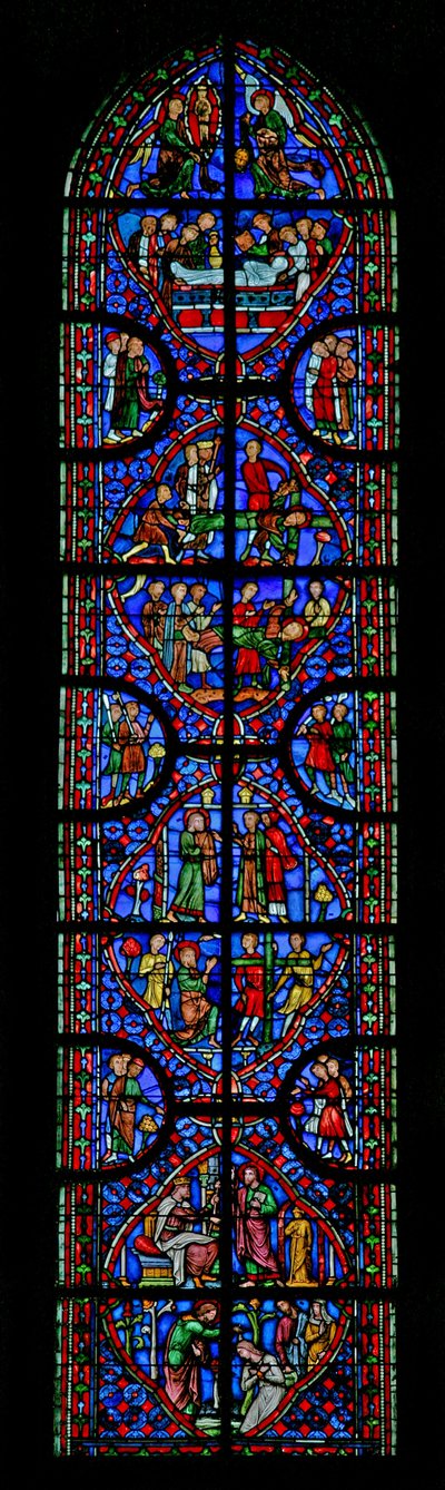 Fenêtre w11 représentant le martyre de Saint André - French School