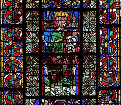 Fenêtre w129 représentant la Vierge et l