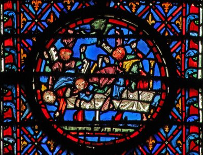 Satan causant le chaos à Job et sa famille - French School