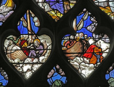 Fenêtre w12 représentant Jésus marchant sur l