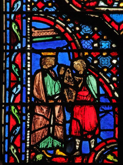 David jouant de la harpe pour Saül I Sam XVI 23 - French School