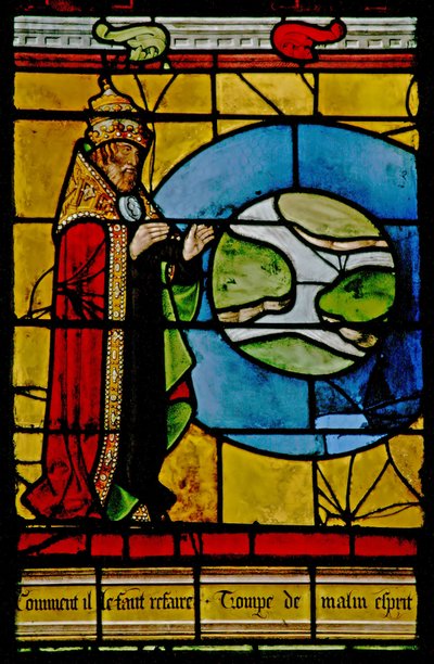 Dieu crée le ciel autour de la terre - French School