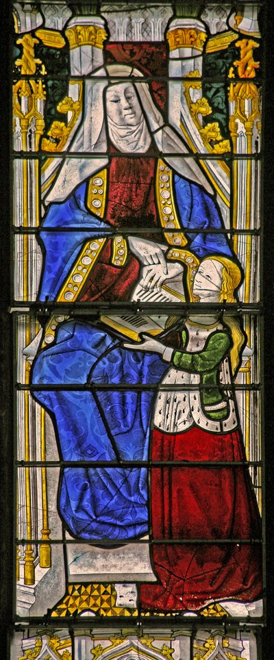 Sainte Anne enseignant la lecture à la Vierge - French School