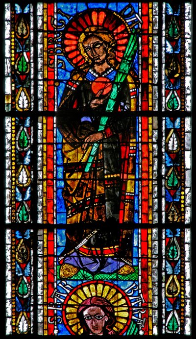 Fenêtre w202 représentant Sainte Brigitte - French School