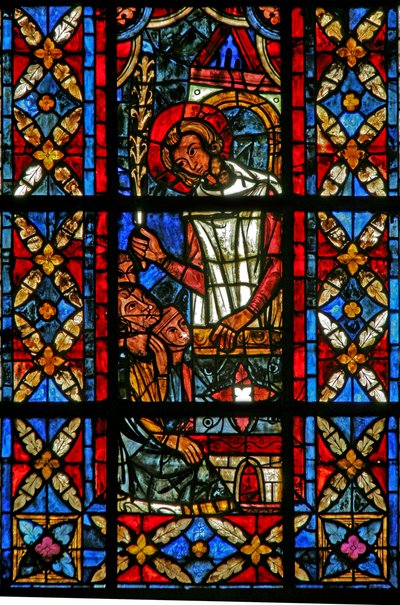 Saint Savinien prêchant et portant un bâton qui a fleuri après l