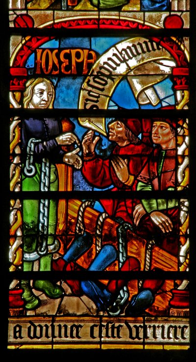 Joseph avec le majordome et le boulanger emprisonnés - French School