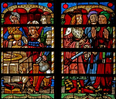 Le festin de Balthazar et il demande aux prêtres la signification de l