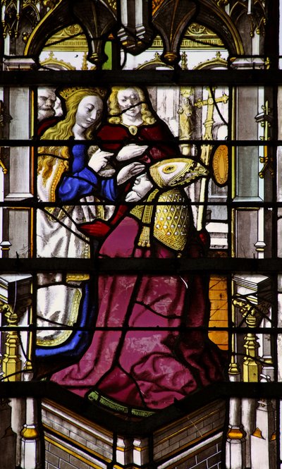 Fenêtre w27 représentant la Vierge Marie apparaît à Saint Martin - French School