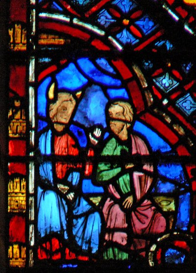 Moïse et Aaron assis - French School