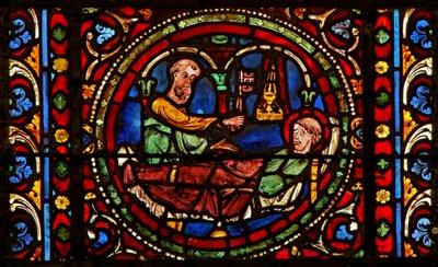 Fenêtre w2 représentant Saint Germain rêvant qu