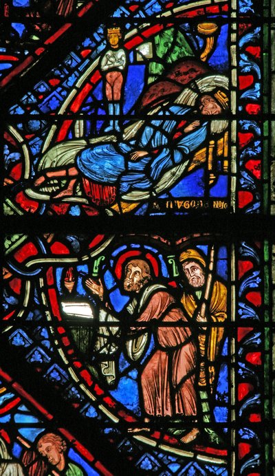 Partie de la Présentation au Temple; rêve de Nabuchodonosor - French School