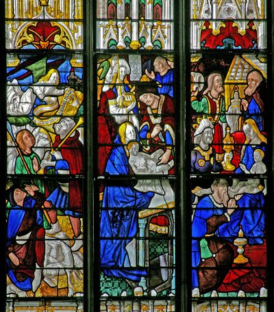 Adoration des Mages, Annonciation aux bergers, Circoncision - French School