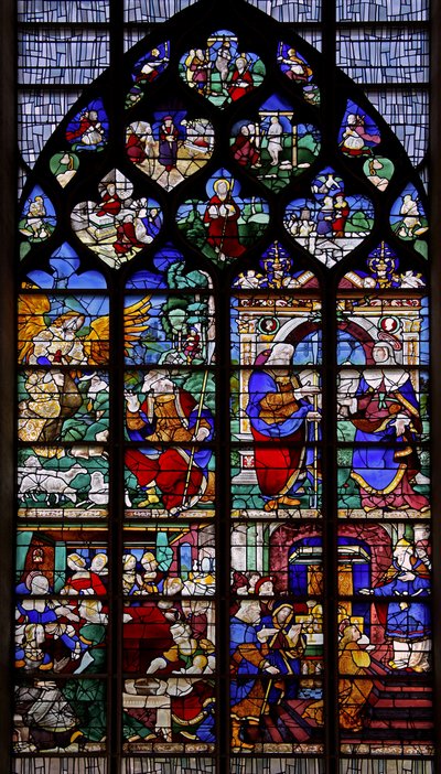 Fenêtre w2 représentant la Vie de Sainte Anne et l